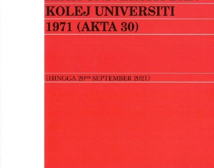 Akta Universiti dan Kolej Universiti 1971 (Akta 30) For Sale