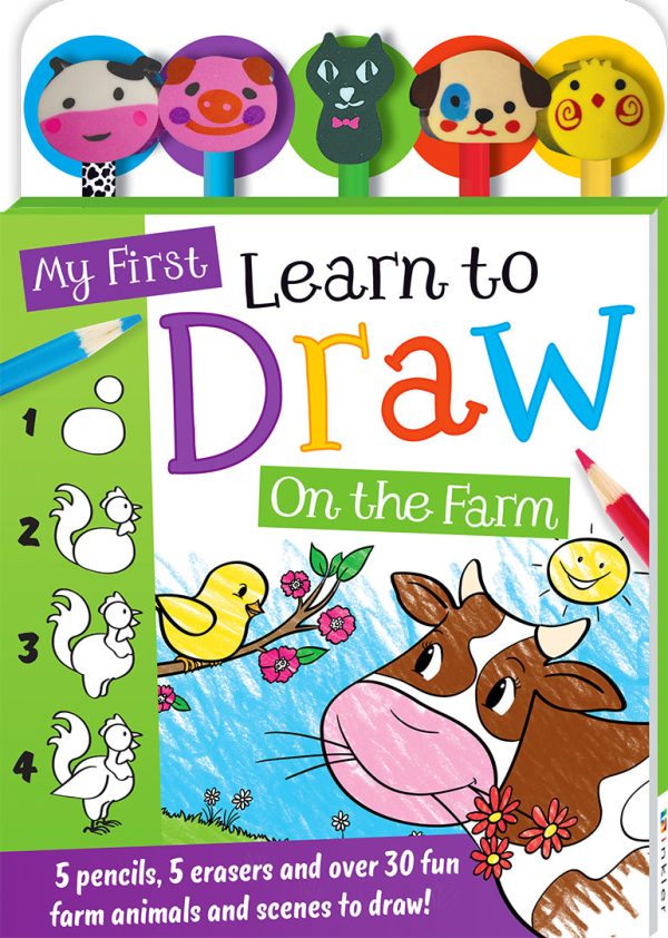 My First Learn to Draw: On the Farm 5-Pencil Set Discount