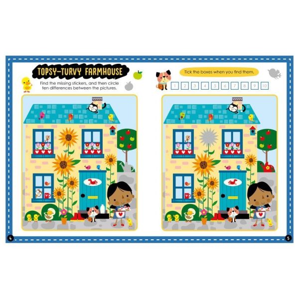 Playtime Learning Spot the Difference Sticker Activity Book on Sale