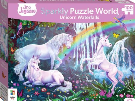 Junior Jigsaw Sparkly Puzzle World: Unicorn Waterfalls Fashion