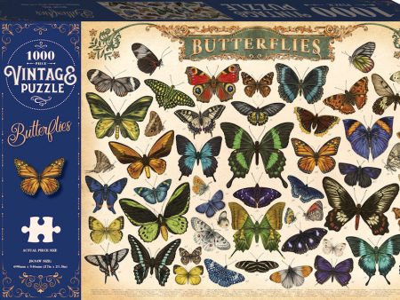 1000-piece Vintage Puzzle: Butterflies Fashion