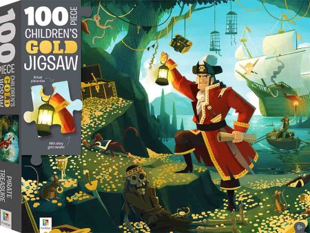 100-Piece Children s Gold Jigsaw: Pirate Treasure For Sale